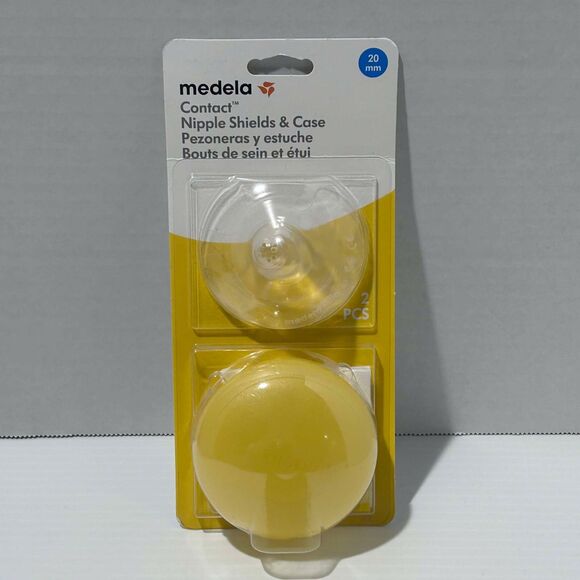 New Medela Contact Nipple Shields & Carrying Case (20mm) 2 Pc Breastfeeding Moms - Picture 1 of 2